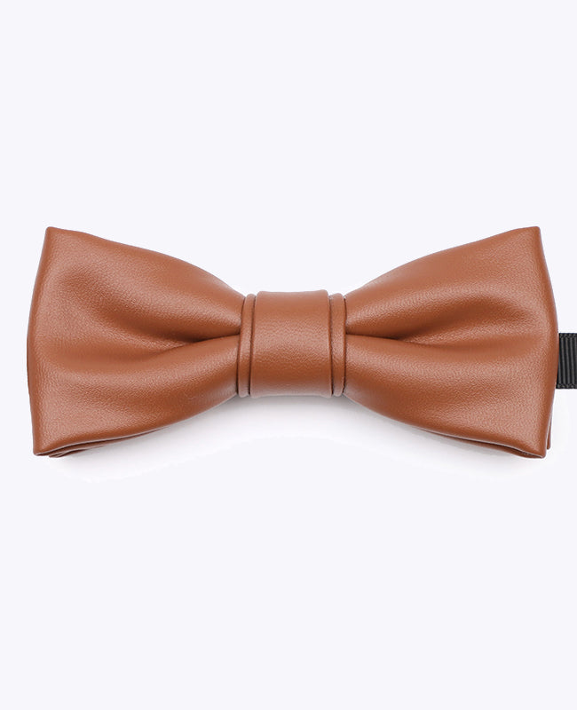 Noeud Papillon Marron n°2 Homme en Cuir «Achille»