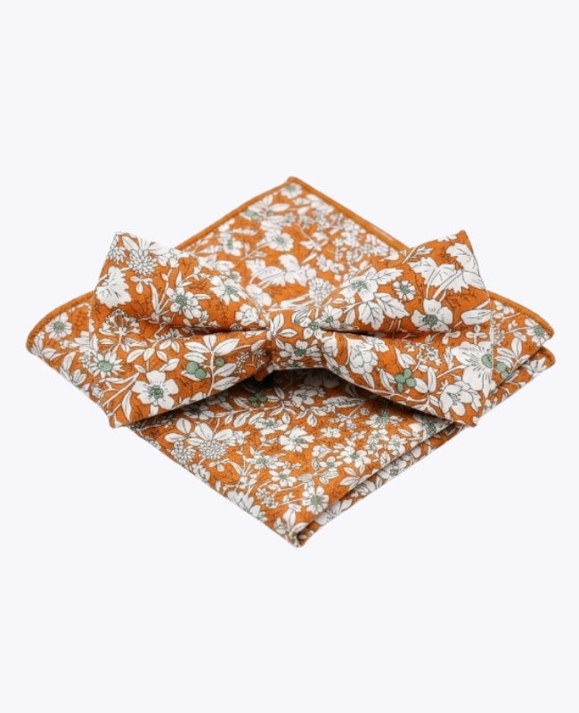 Butterfly + Brystlommetørklæde Liberty Orange Herre i Bomuld »Clovis«