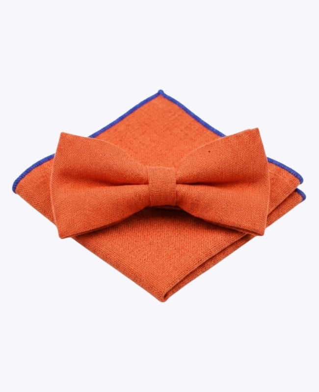 Butterfly + Brystlommetørklæde Orange nr. 1 Herre i Hør »Basile«