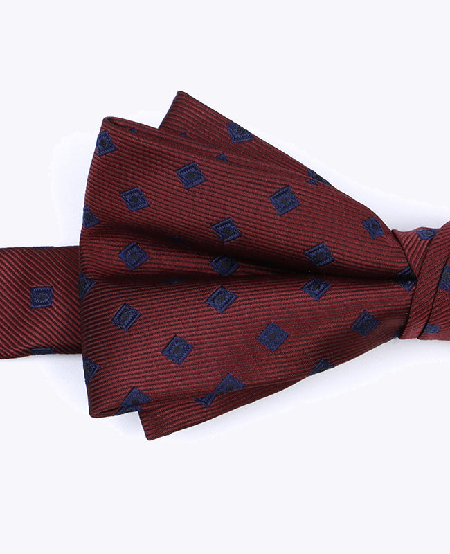 Noeud Papillon Rouge n°2 à Motifs Homme en Polyester «Edmond»