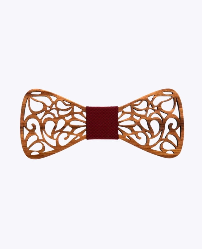 Noeud Papillon Rouge Homme en Bois «Hercule»