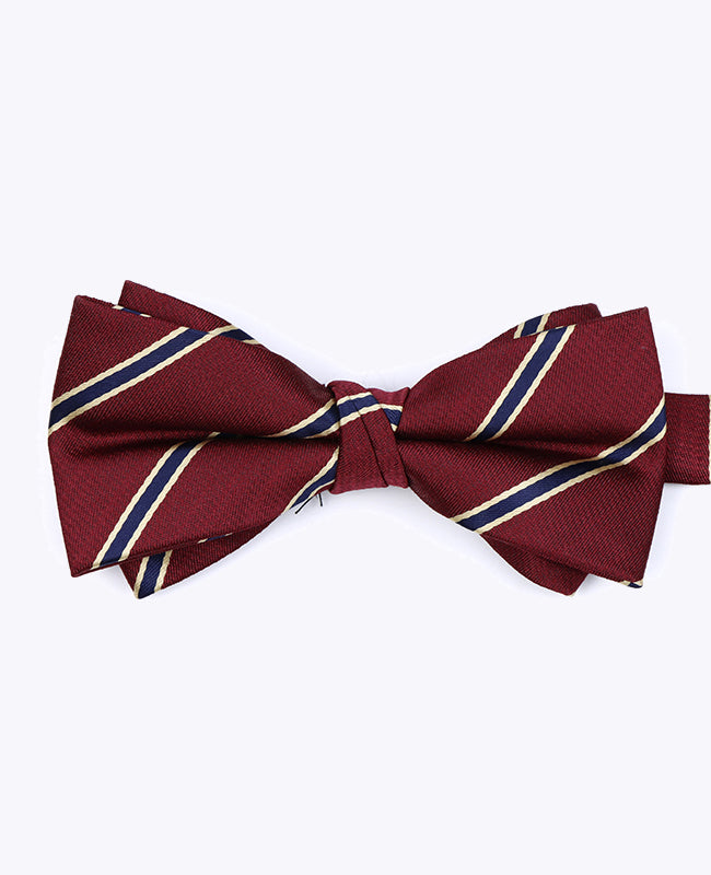 Rød Stribet Butterfly til Herre i Polyester «Edmond»