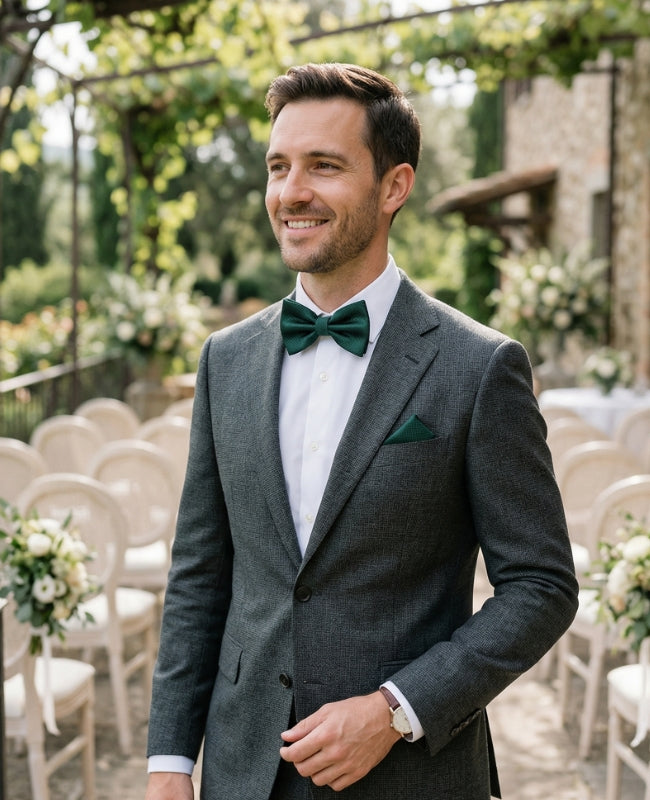 Noeud Papillon Vert n°2 Homme en Polyester «Martin»