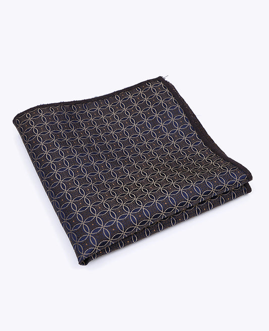 Pochette de Costume Marron n°3 à Motifs en Polyester «Edmond»