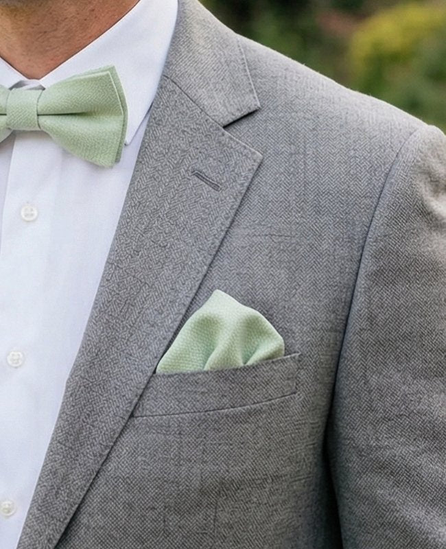 Pochette de Costume Vert n°1 en Coton «Edgard»