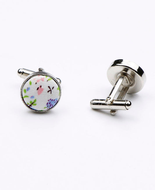 Boutons de Manchette Liberty Gris en Coton | Gaspard - Unipap's