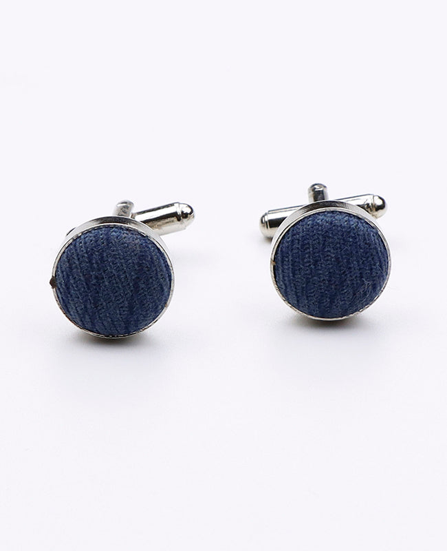 Boutons de Manchette Bleu n°1 en Polyester | Augustin - Unipap's