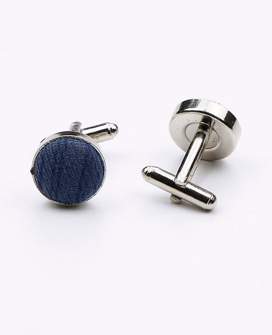 Boutons de Manchette Bleu n°1 en Polyester | Augustin - Unipap's