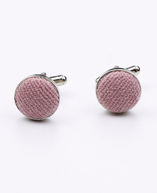 Boutons de Manchette Rose n°3 en Effet Velours | Simon - Unipap's