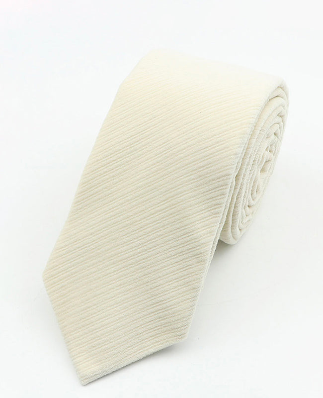 Cravate Blanche Homme en Velours | Marius - Unipap's