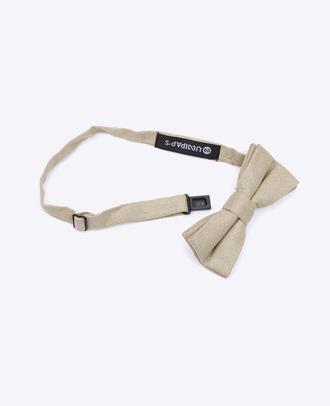 Noeud Papillon Beige n°2 Enfant en Lin | Basile - Unipap's