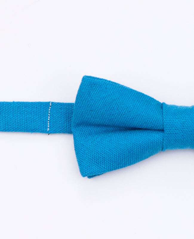Noeud Papillon Bleu n°3 Enfant en Lin | Basile - Unipap's