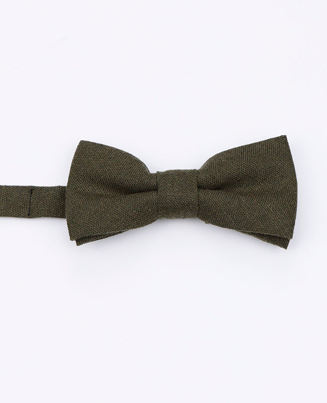 Noeud Papillon Vert n°1 Enfant en Lin | Basile - Unipap's