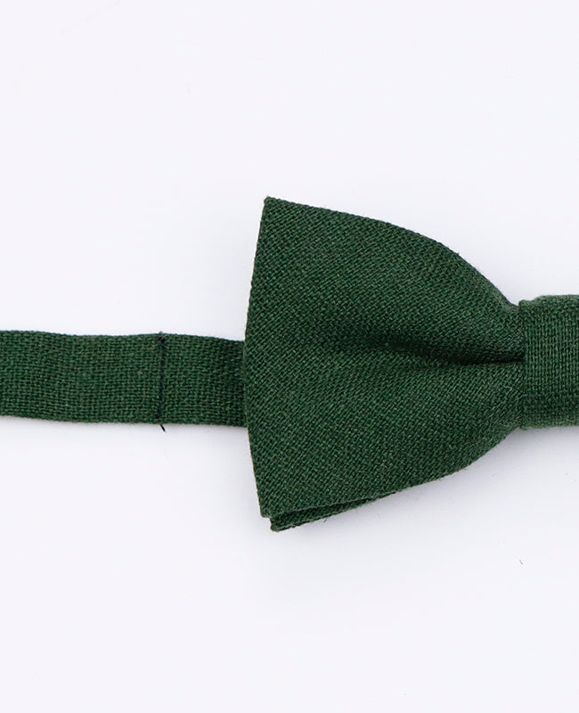 Noeud Papillon Vert n°2 Enfant en Lin | Basile - Unipap's