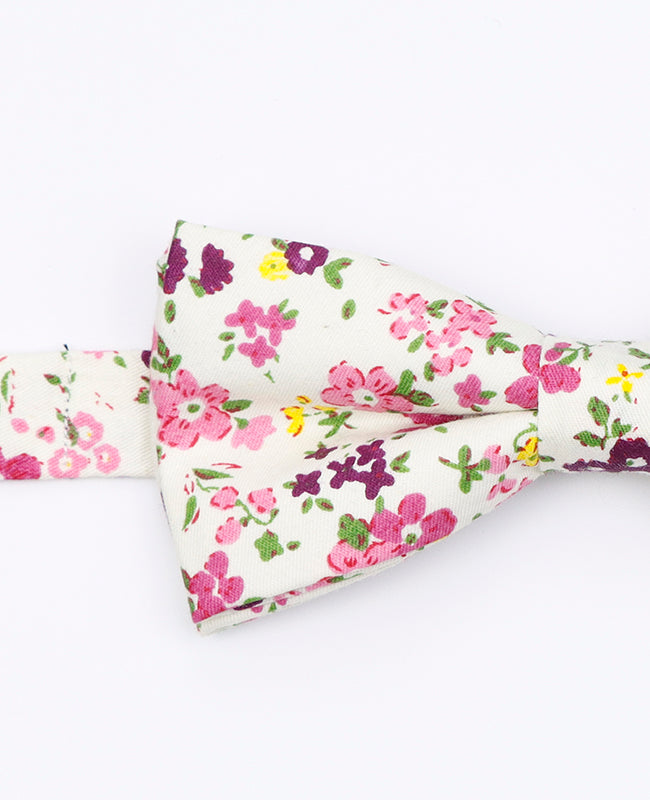 Noeud Papillon Liberty Blanc n°3 Homme en Coton | Gaspard - Unipap's