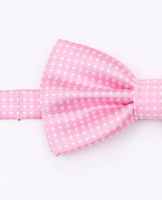 Noeud Papillon Rose n°1 à Pois Homme en Polyester | Louis - Unipap's
