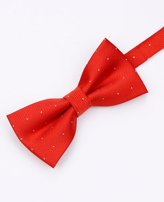 Noeud Papillon Rouge n°2 à Pois Homme en Polyester | Georges - Unipap's