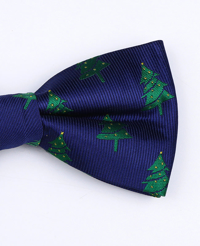 Noeud Papillon de Noël Bleu n°1 Homme en Polyester «Christmas»