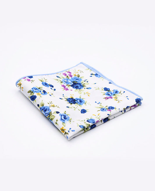 Pochette de Costume Liberty Blanc n°3 en Coton | Charles - Unipap's