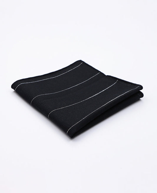 Pochette de Costume Tartan Noir n°2 en Coton | Marcel - Unipap's